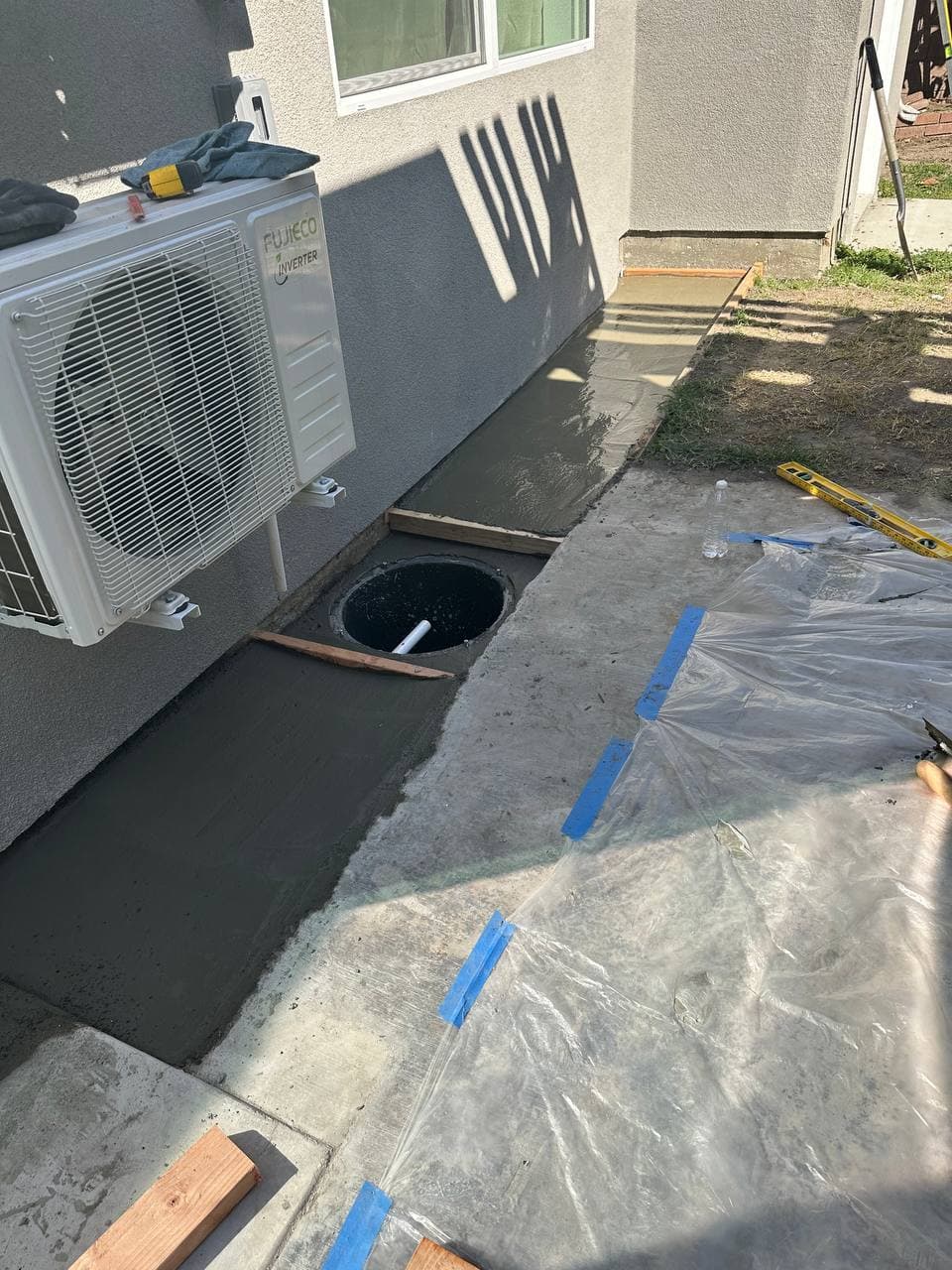 Automatic Drainage System — Patio Sump Installation — photo 1