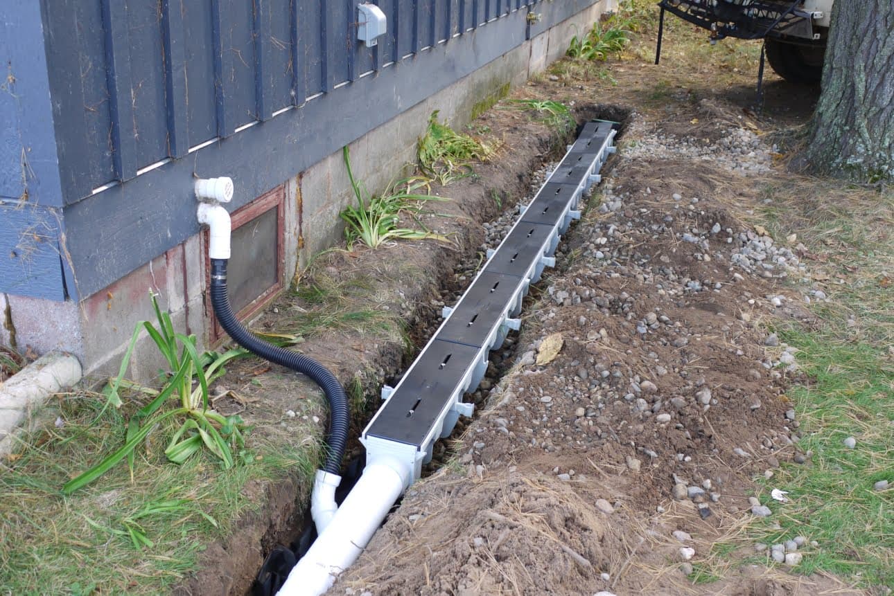French Drain System — Perimeter Water Management — photo 1