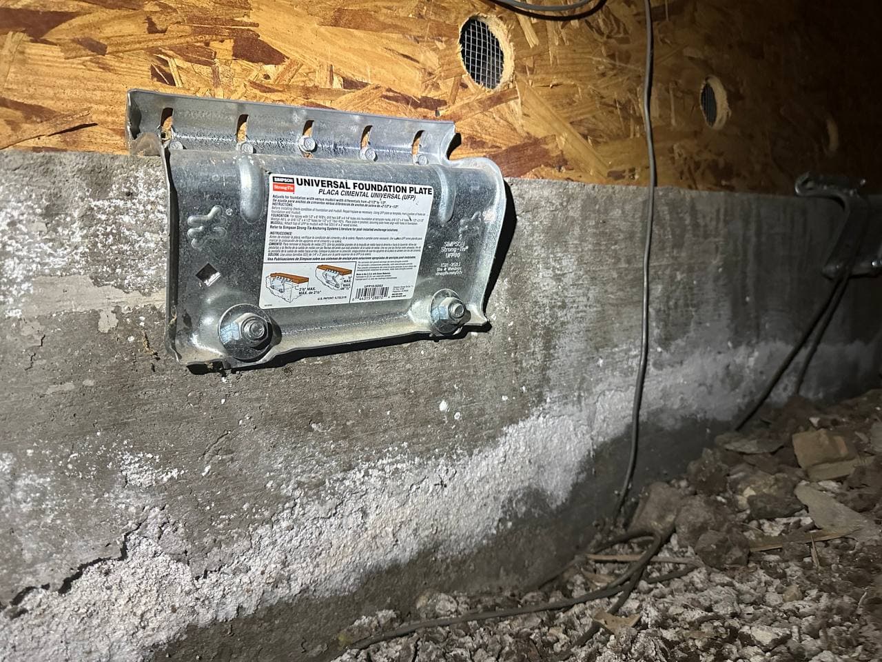 Seismic Retrofit — FEMA EBB Foundation Bolting — photo 1